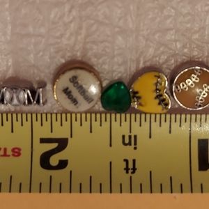 Softball mom Charms, origami owl